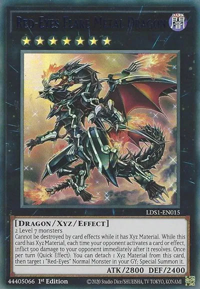 Red-Eyes Flare Metal Dragon (Blue)(Ultra Rare): LDS1-EN015 - Yu-Gi-Oh! Single Card