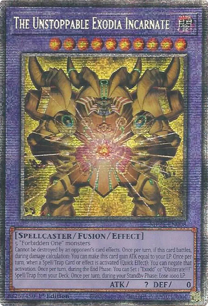 The Unstoppable Exodia Incarnate (Starlight Rare): MP25-EN008  -Yu-Gi-Oh! Single Card